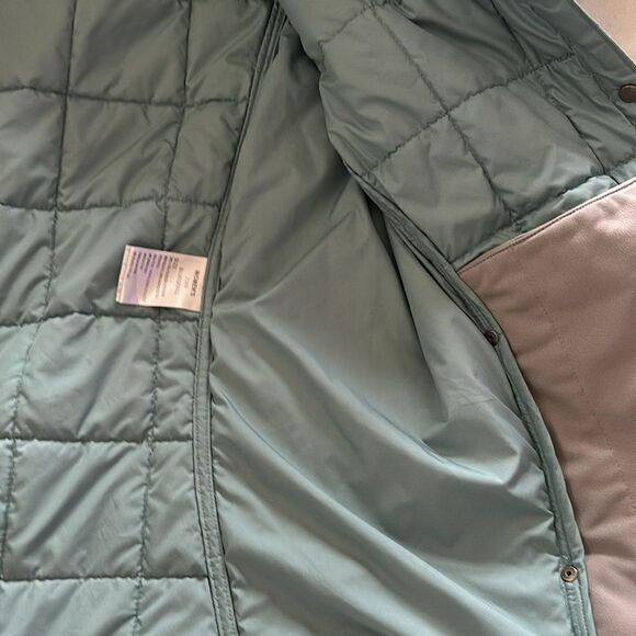 Woolrich Quilted lightweight Puffer Jacket Powder Blue Bluegrass Coat Size Large - Picture 7 of 8